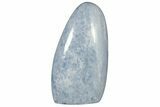 Polished, Free-Standing Blue Calcite - Madagascar #220338-1